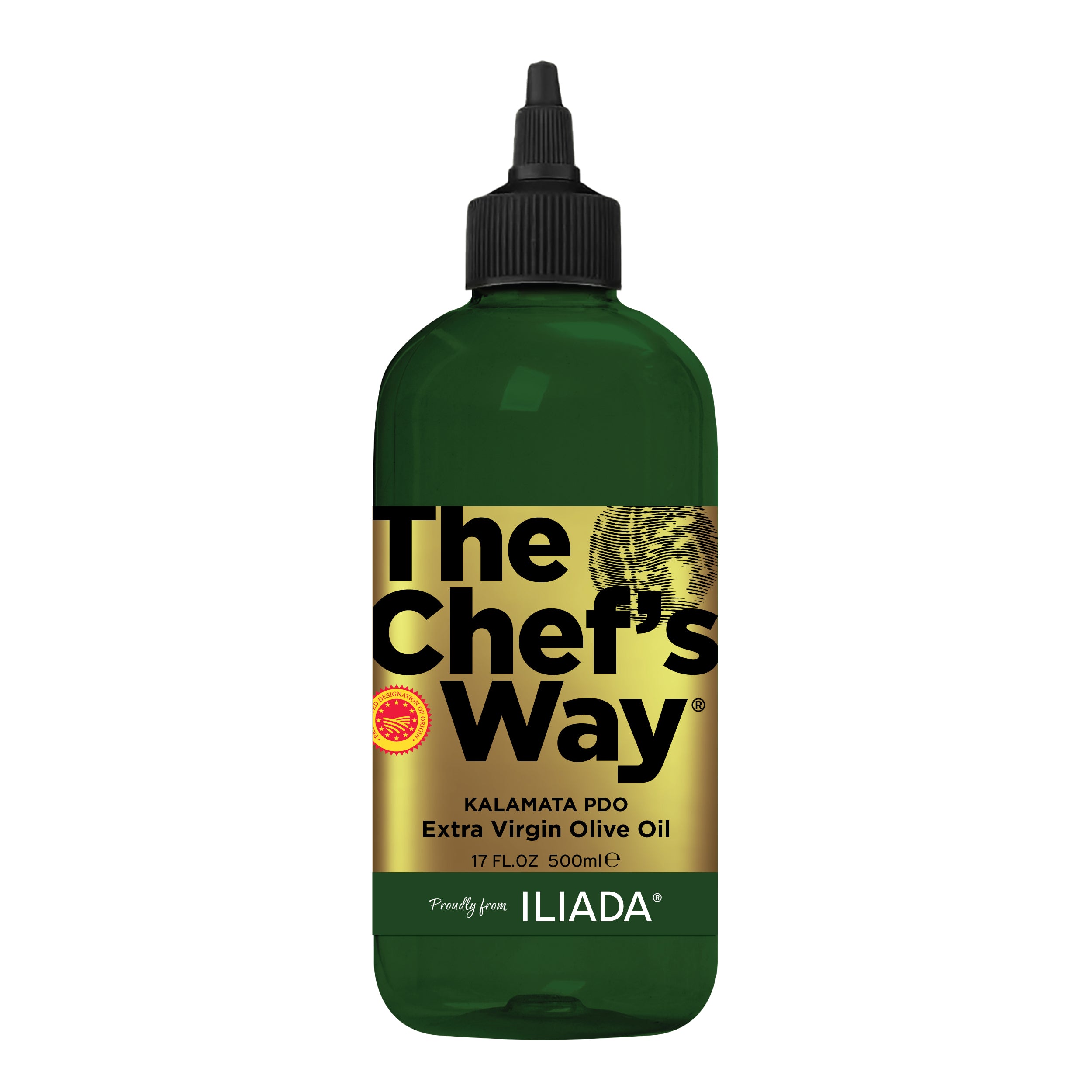 Iliada Extra Virgin PDO Kalamata Olive Oil Chefs Way 500ml