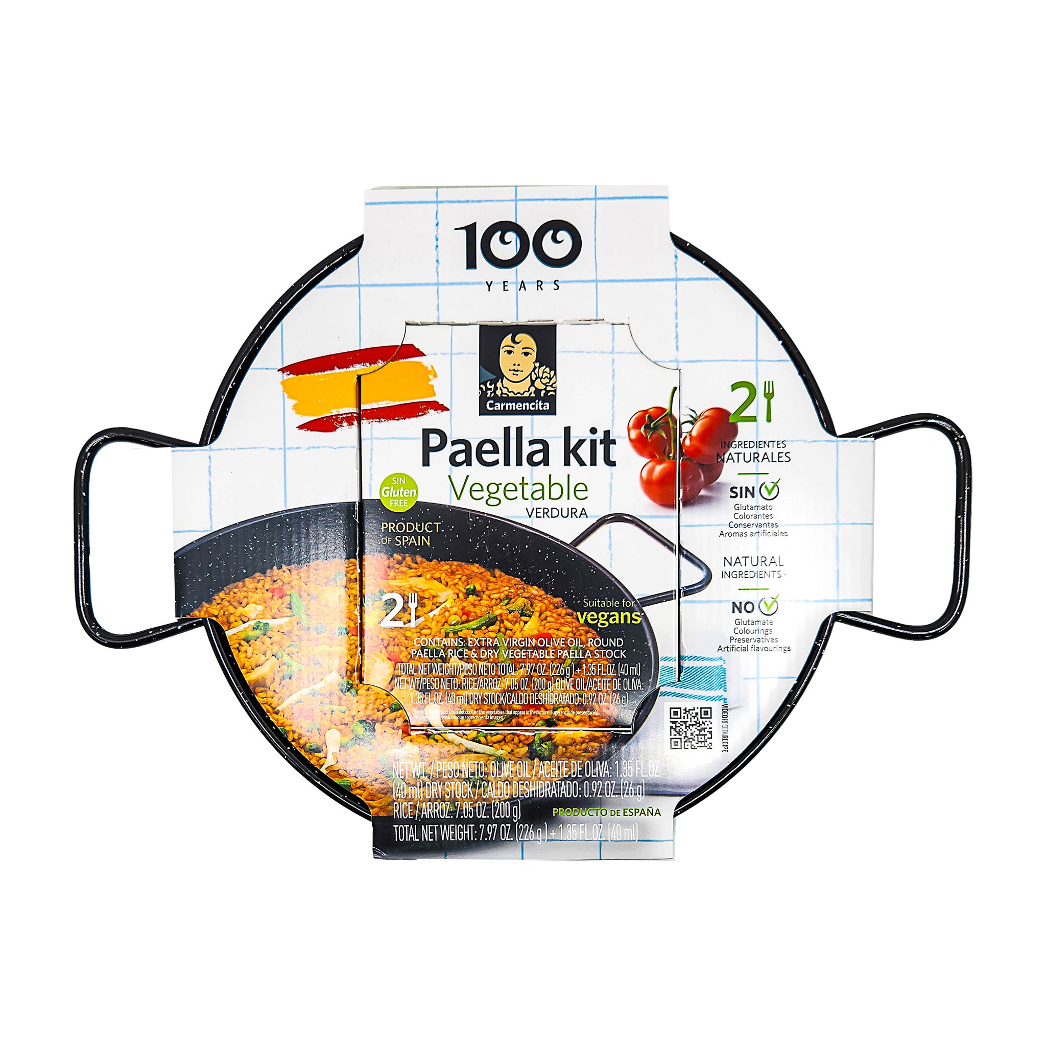 Carmencita Vegetable Paella Kit With Enamelled Pan For 2 Pax