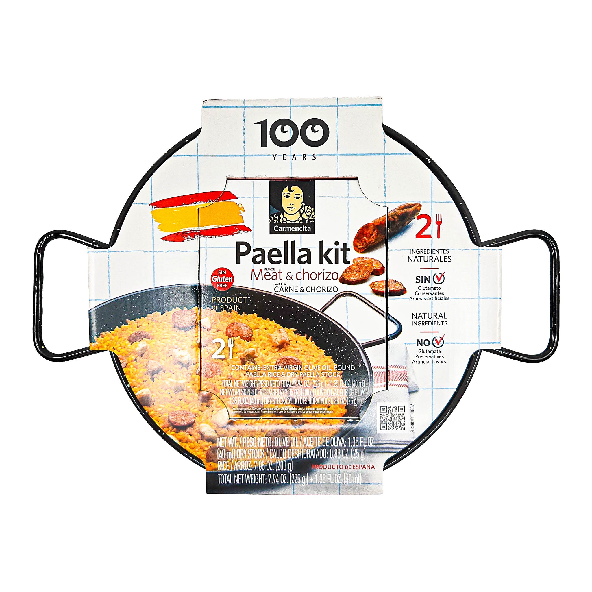 Carmencita Chorizo Paella Kit with Enamelled Pan 2 servings 265g (5/265g)