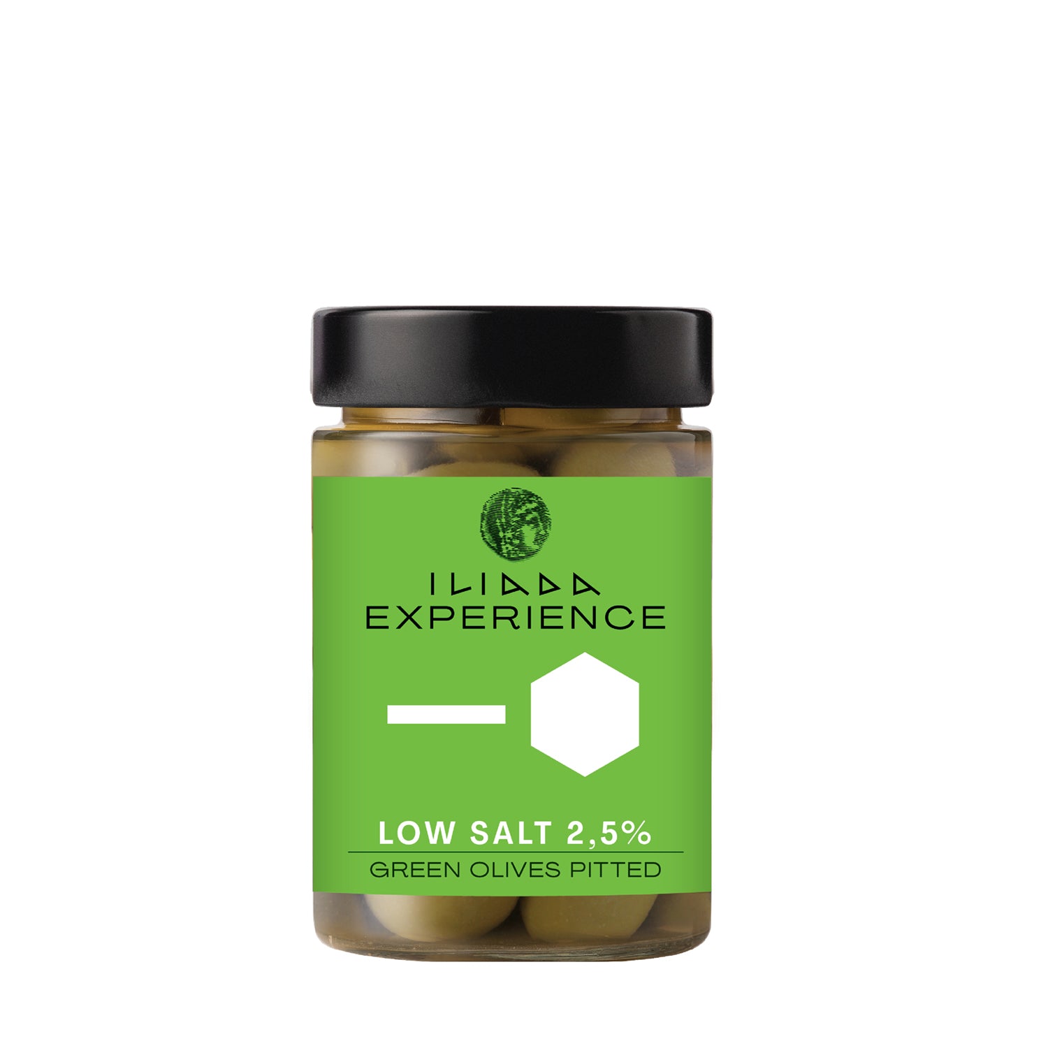 Iliada Low Salt Green Pitted Olives