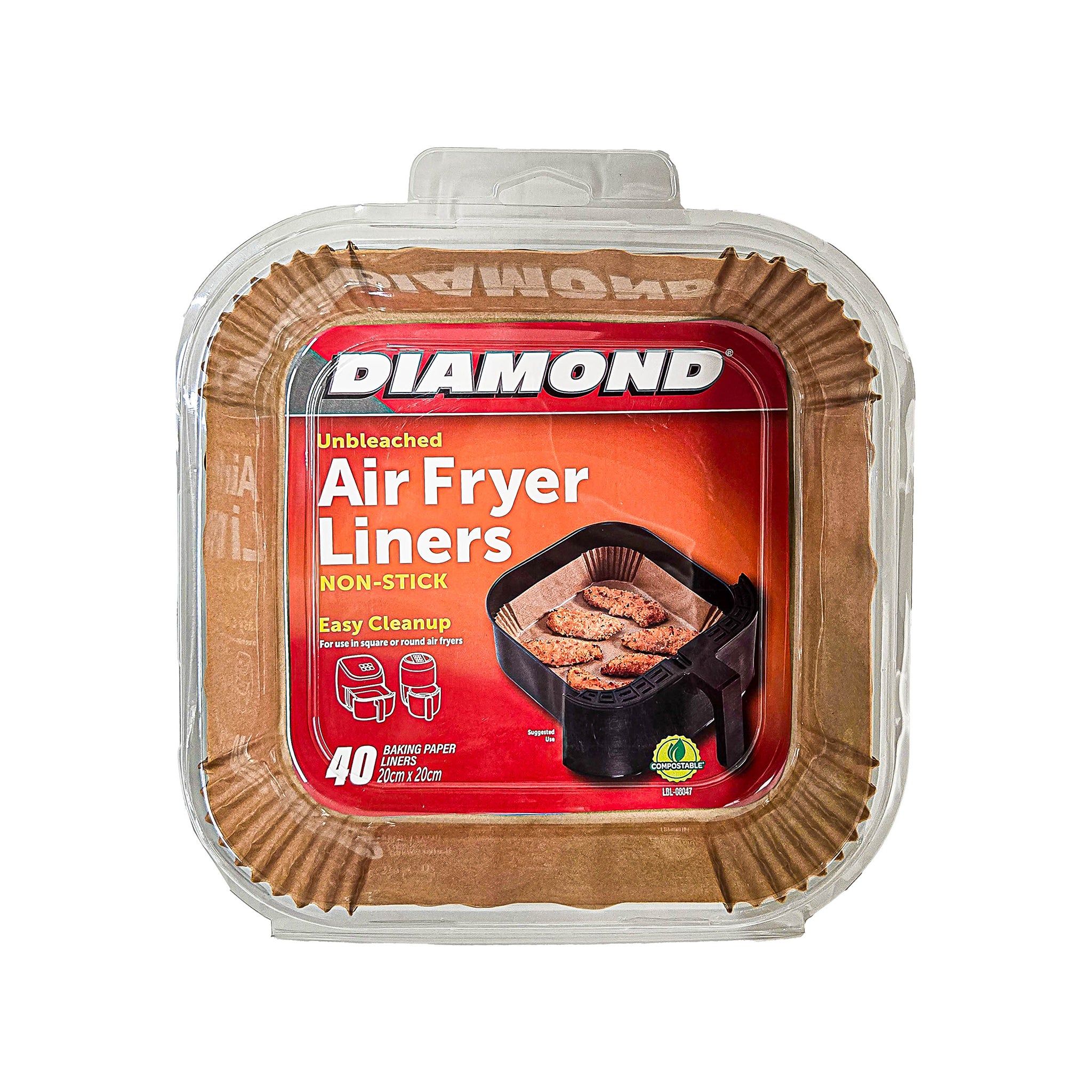 Diamond Air Fryer Liners (20CM X 20CM)