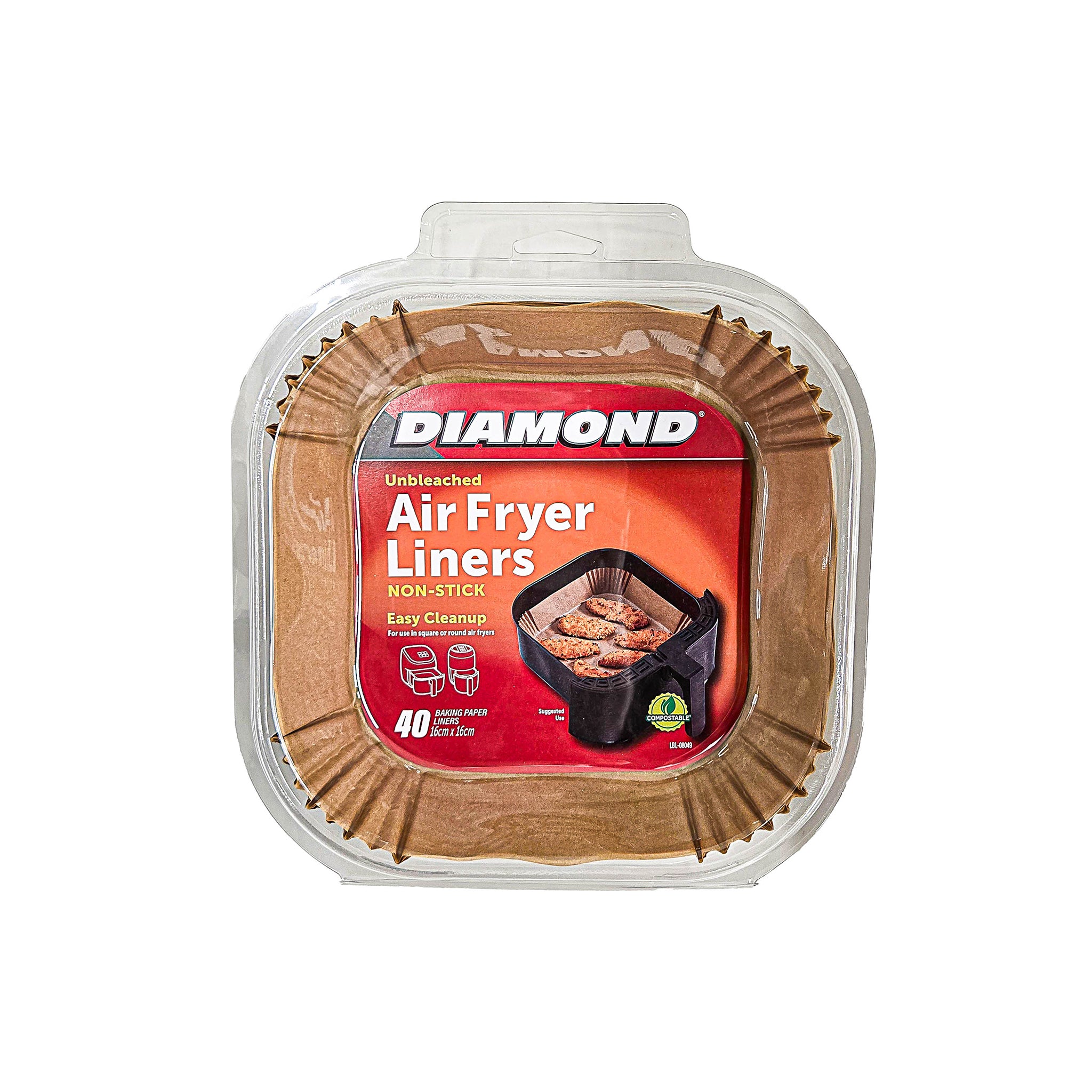 Diamond Air Fryer Liners (16CM X 16CM)