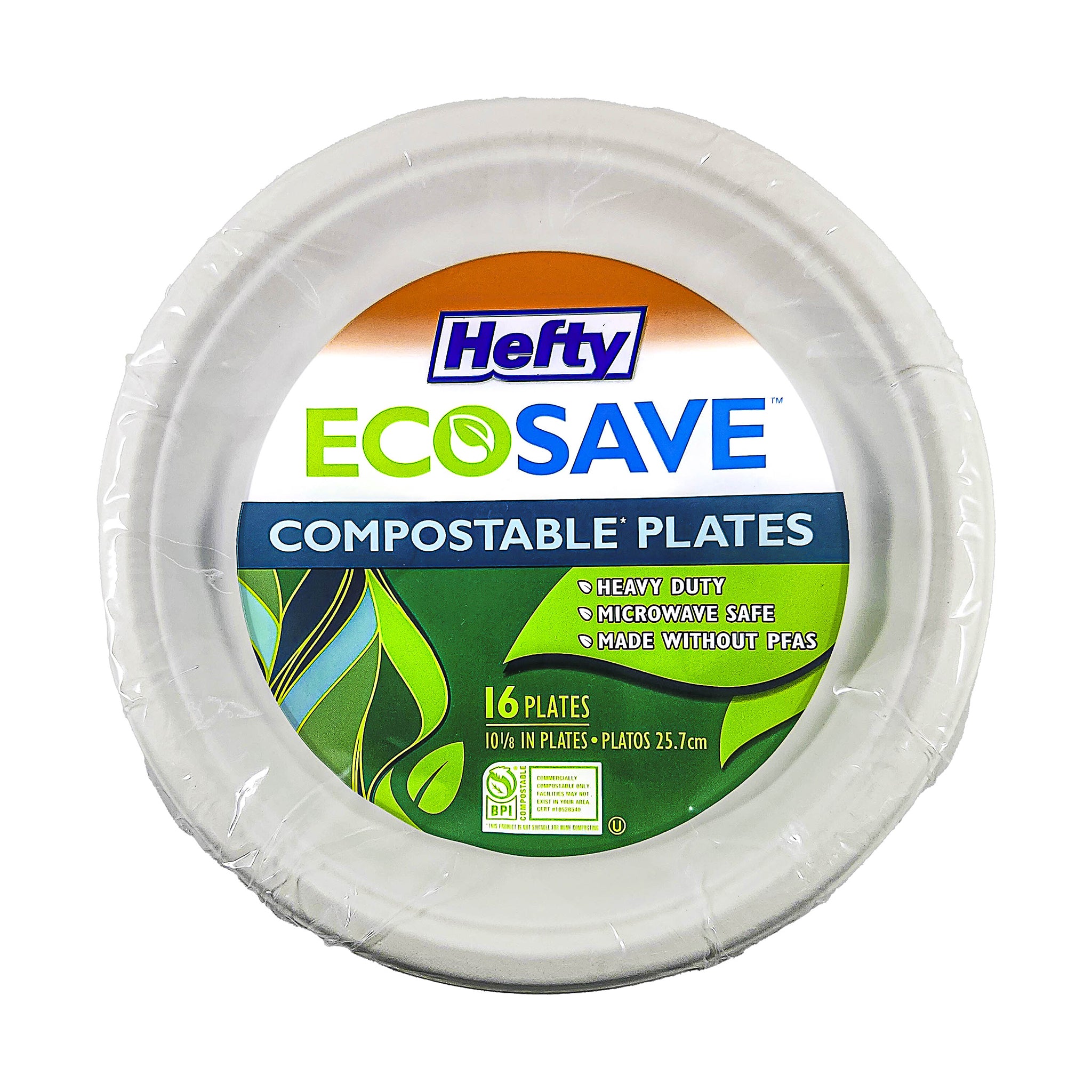 Hefty Ecosave 10-1/8" Plates 12/16s
