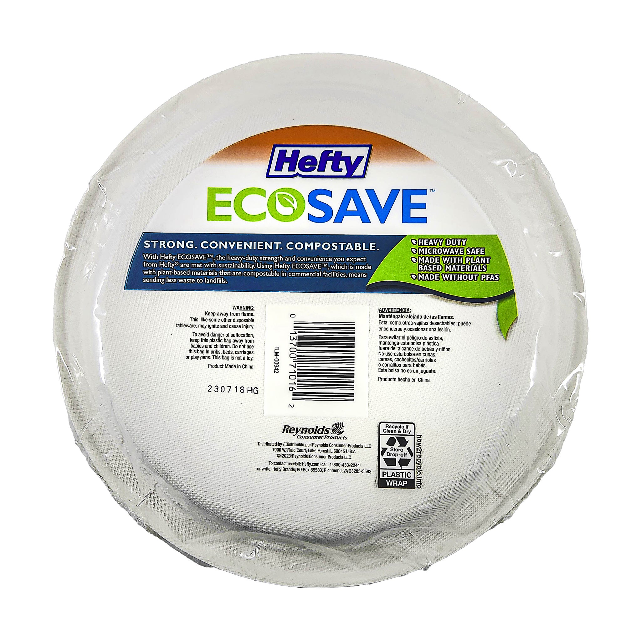 Hefty Ecosave 10-1/8" Plates 12/16s
