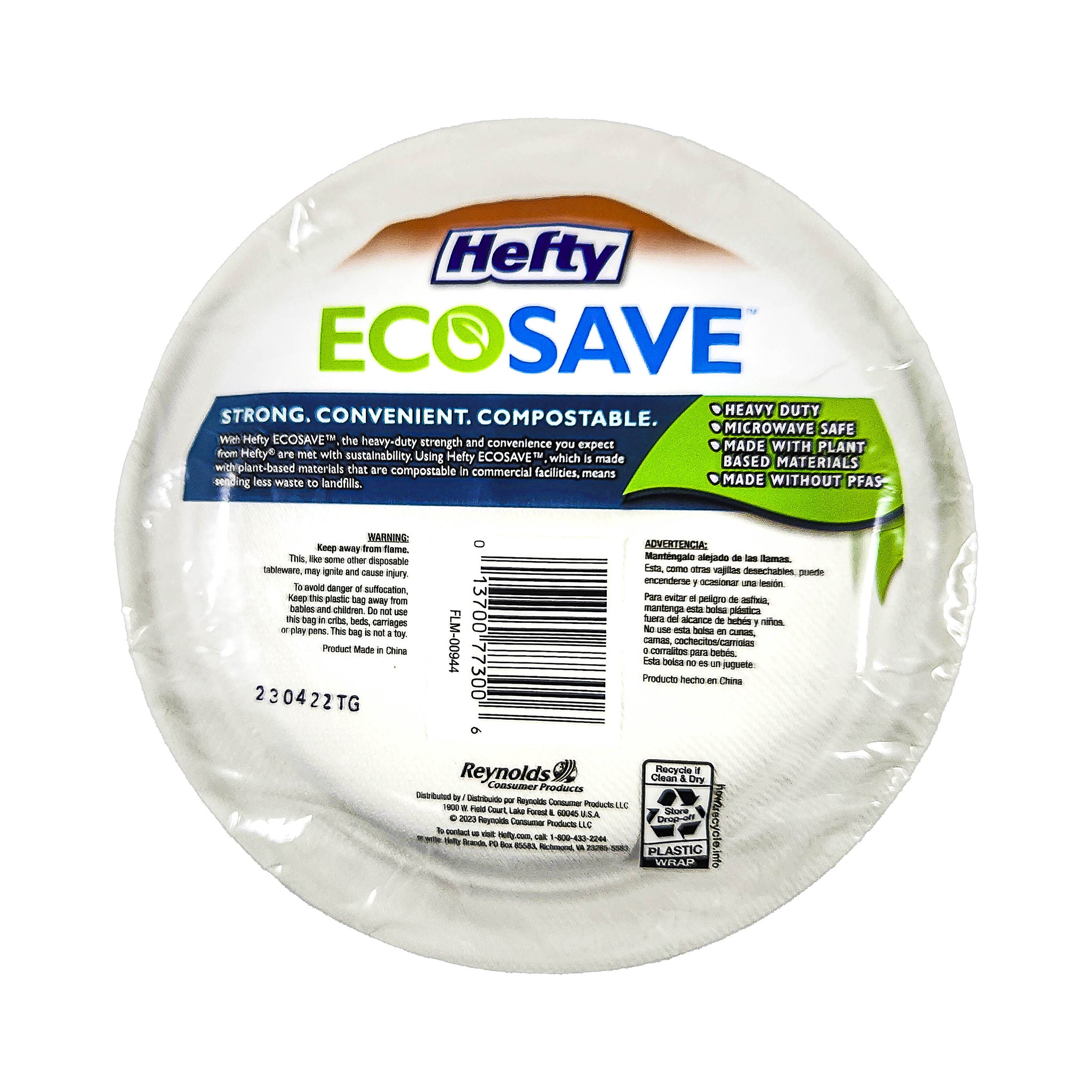 Hefty Ecosave 6-3/4" Plates 12/30s