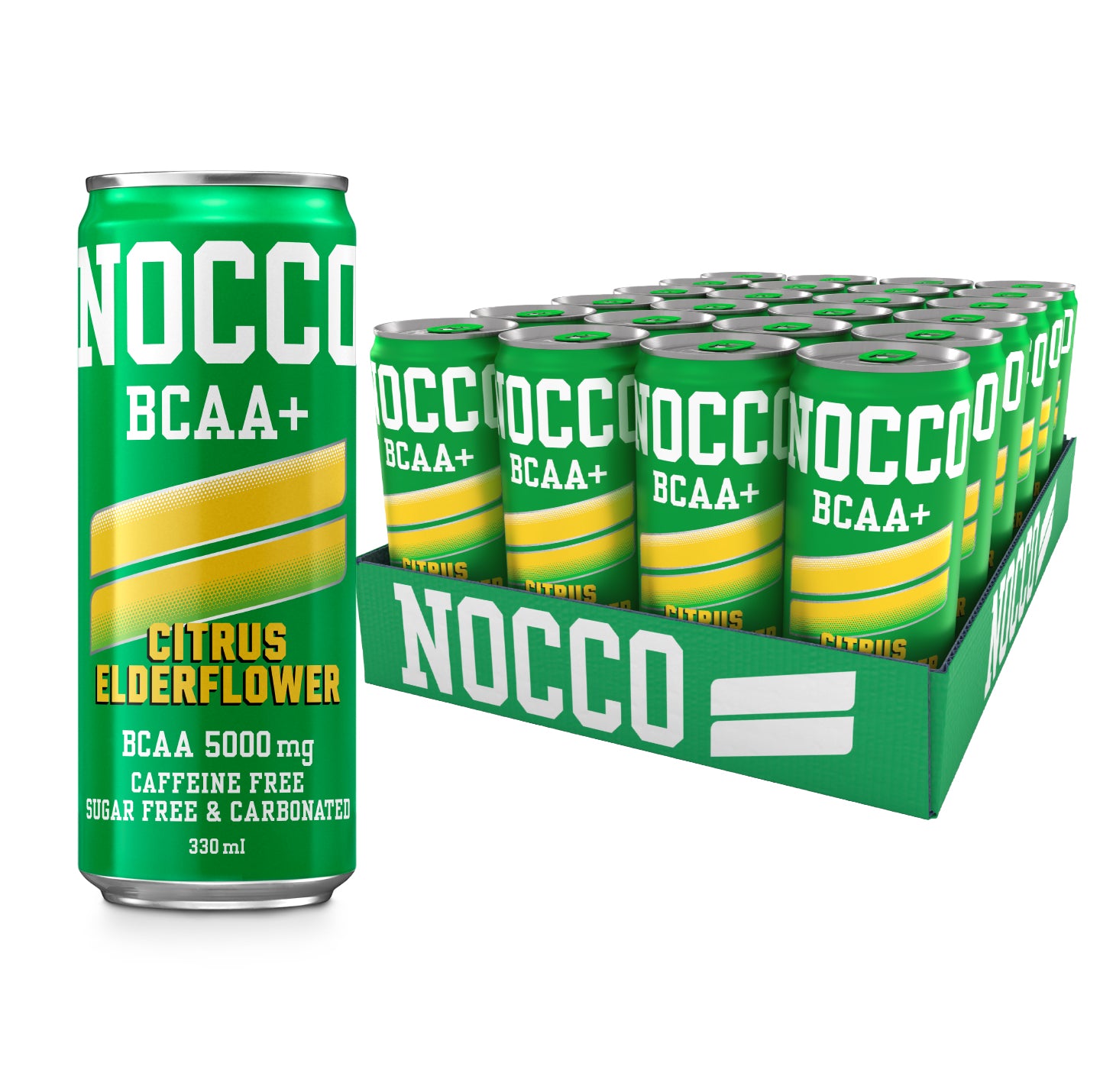 NOCCO Citrus/Elderflower BCAA+ (NO CAFFEINE) 330ml (1 Carton)