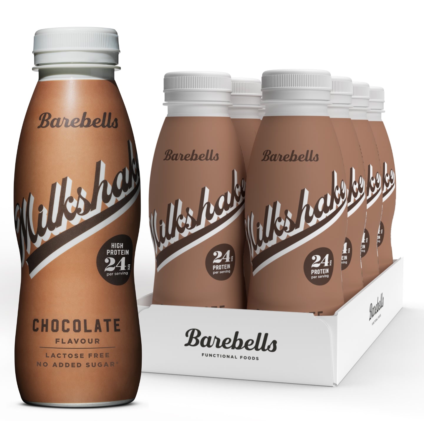 Barebells Lactose-Free Protein Milkshake, Chocolate Flavour 330ml (8 bottles/carton)