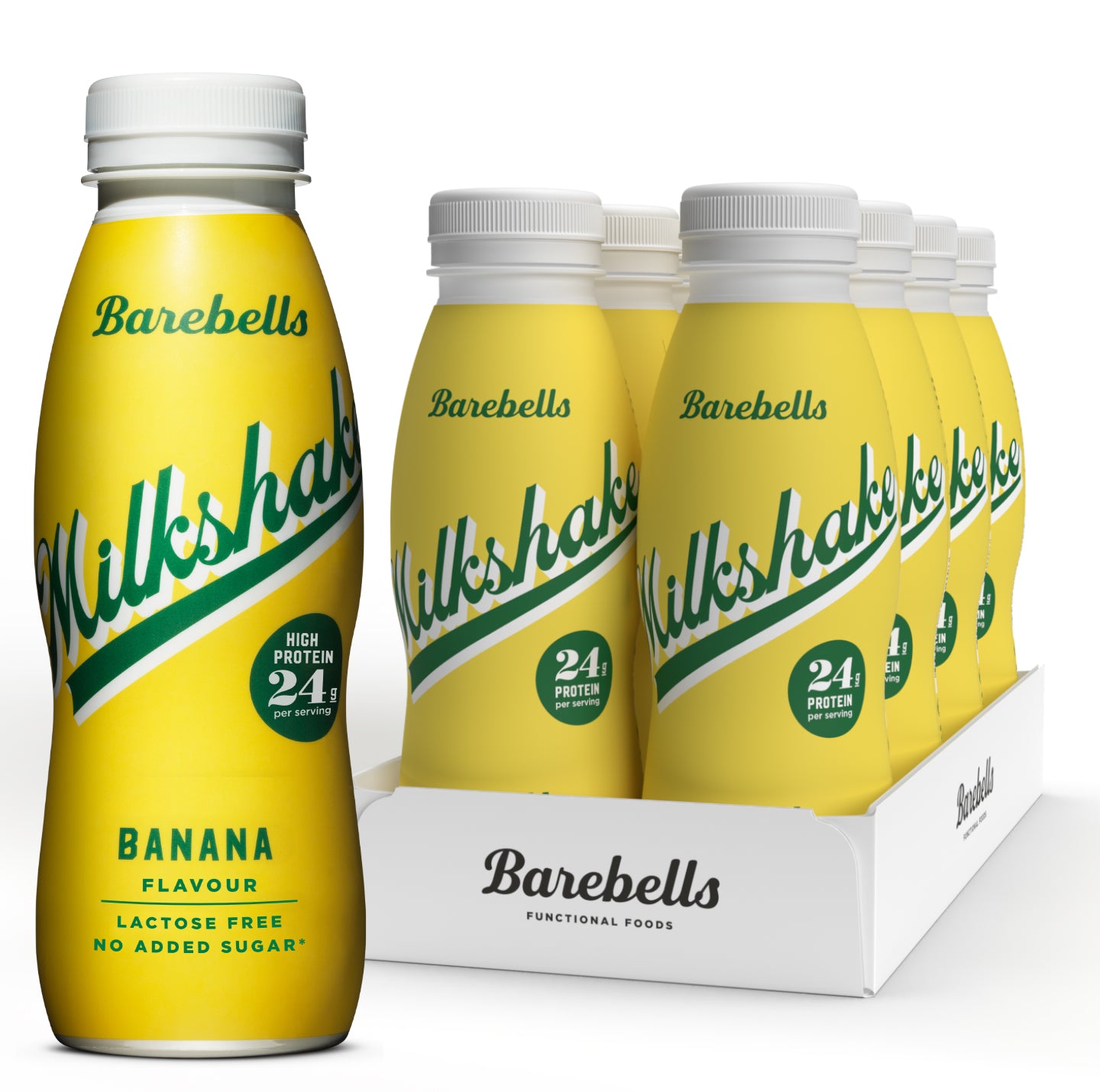 Barebells Lactose-Free Protein Milkshake, Banana Flavour 330ml (8 bottles/carton)