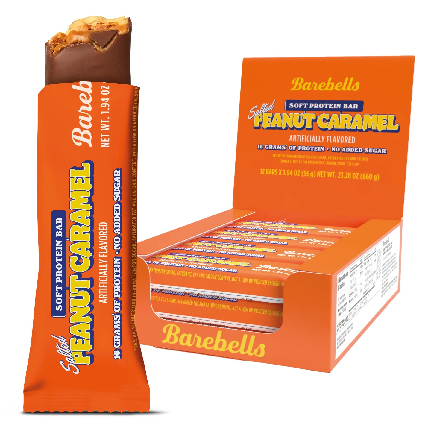 Barebells Protein Bars, Peanut Caramel Flavour, 55g (12 bars/carton)