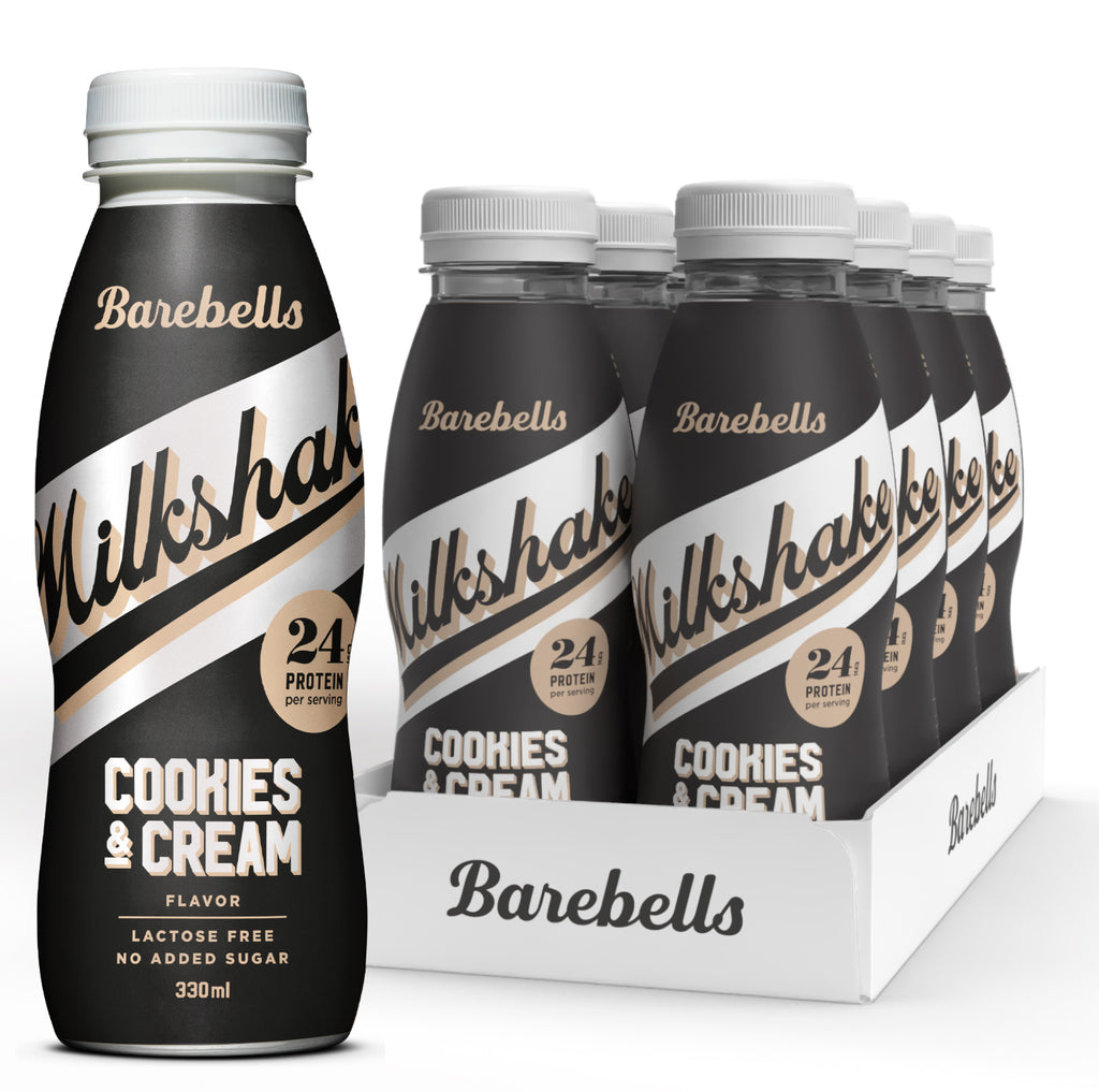 Barebells Lactose-Free Protein Milkshake, Cookies & Cream Flavour 330ml (8 bottles/carton)