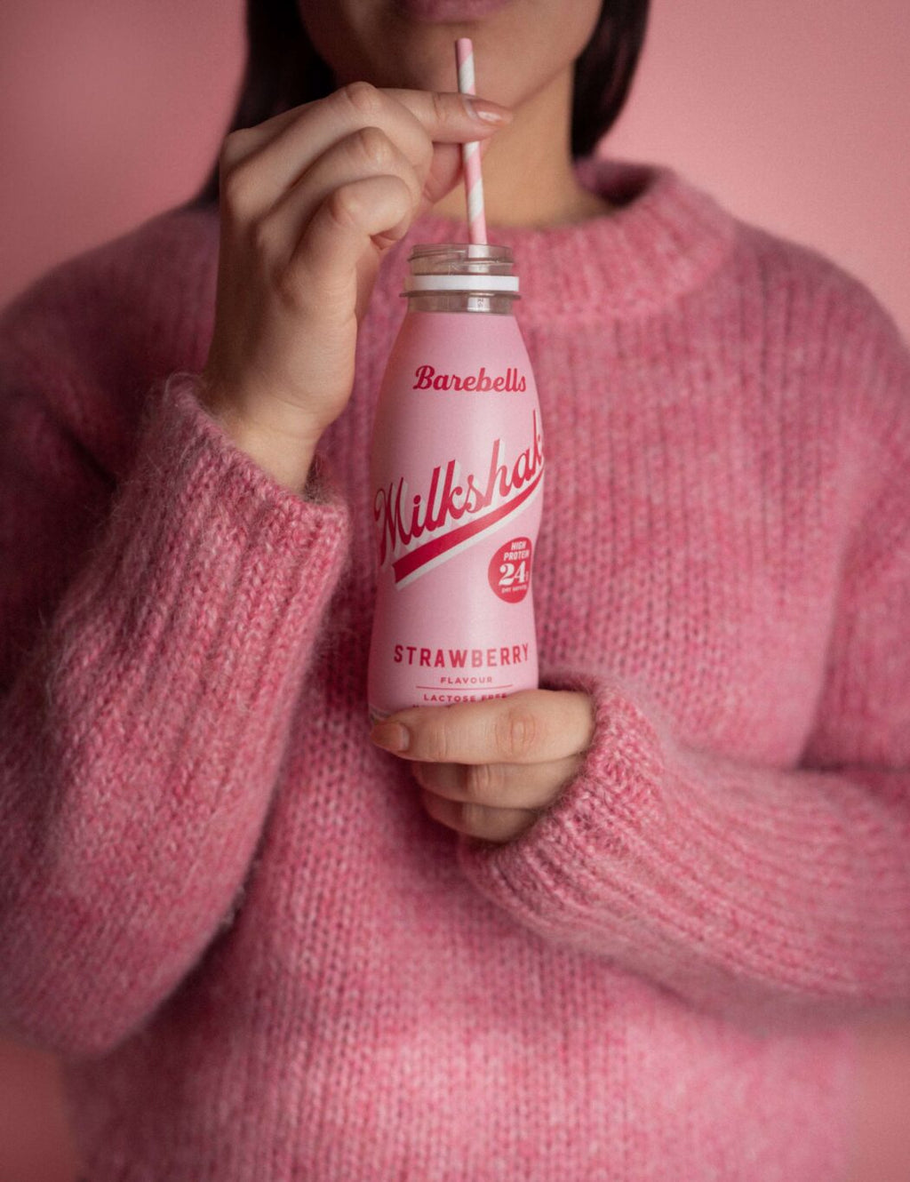 Barebells Lactose-Free Protein Milkshake, Strawberry Flavour 330ml (8 bottles/carton)